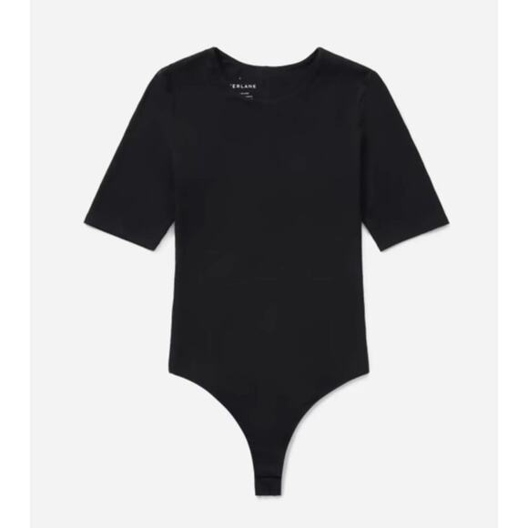 Everlane The Short Sleeve Crew Neck Bodysuit thong black - Picture 7 of 12